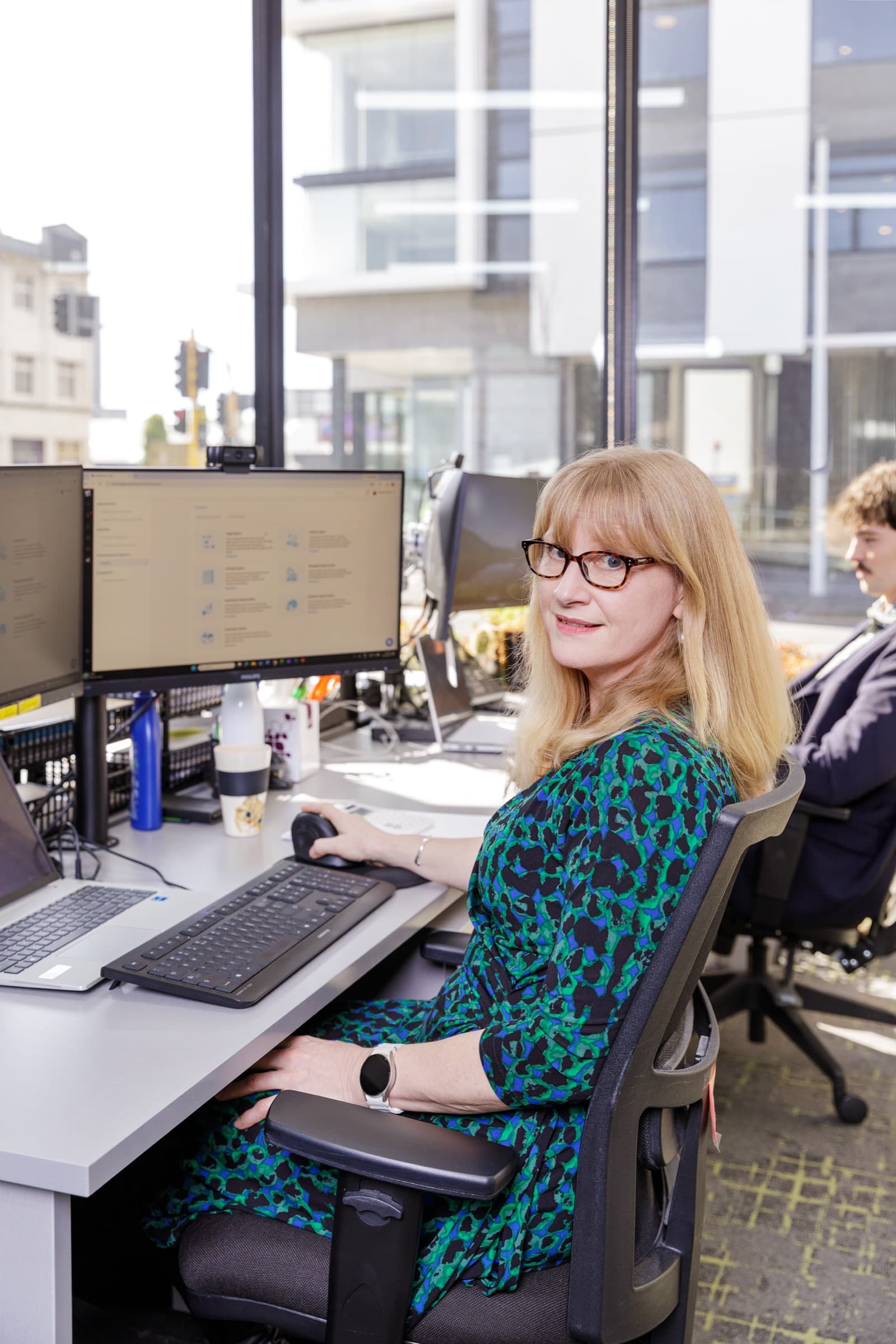 A Newpark adviser working at her desk